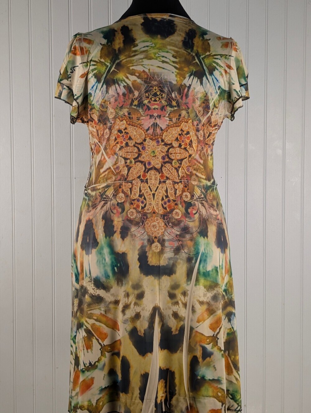 Unity World Wear Patterned Short Sleeve Dress Size Large - Picture 2 of 9
